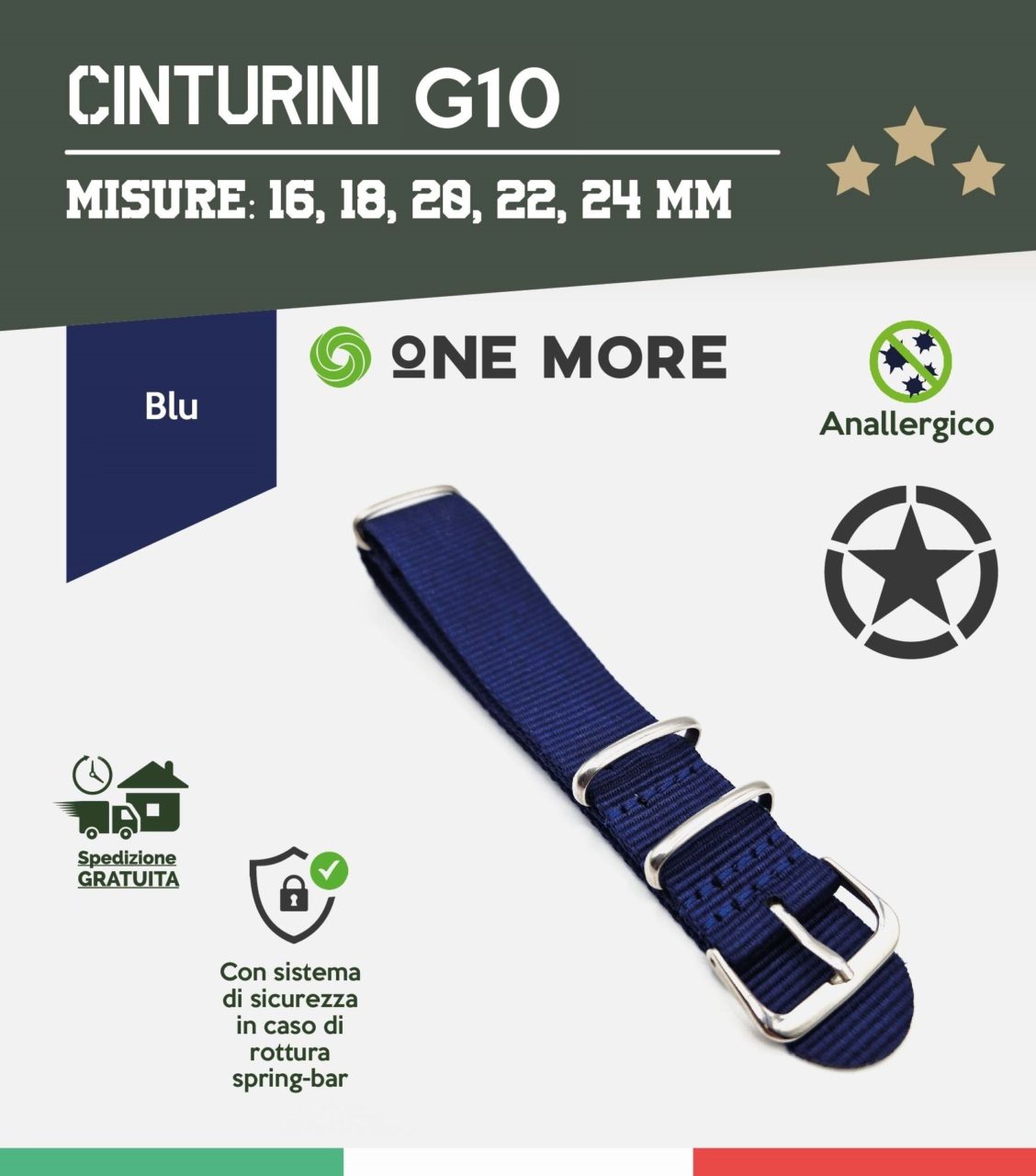 cinturini nato nero